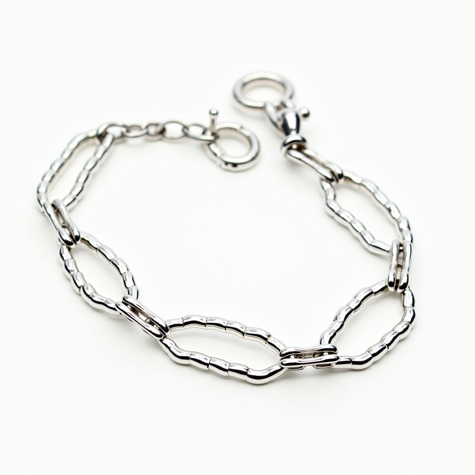 Pulseira Elo Duplo Prata 925 — Feminina