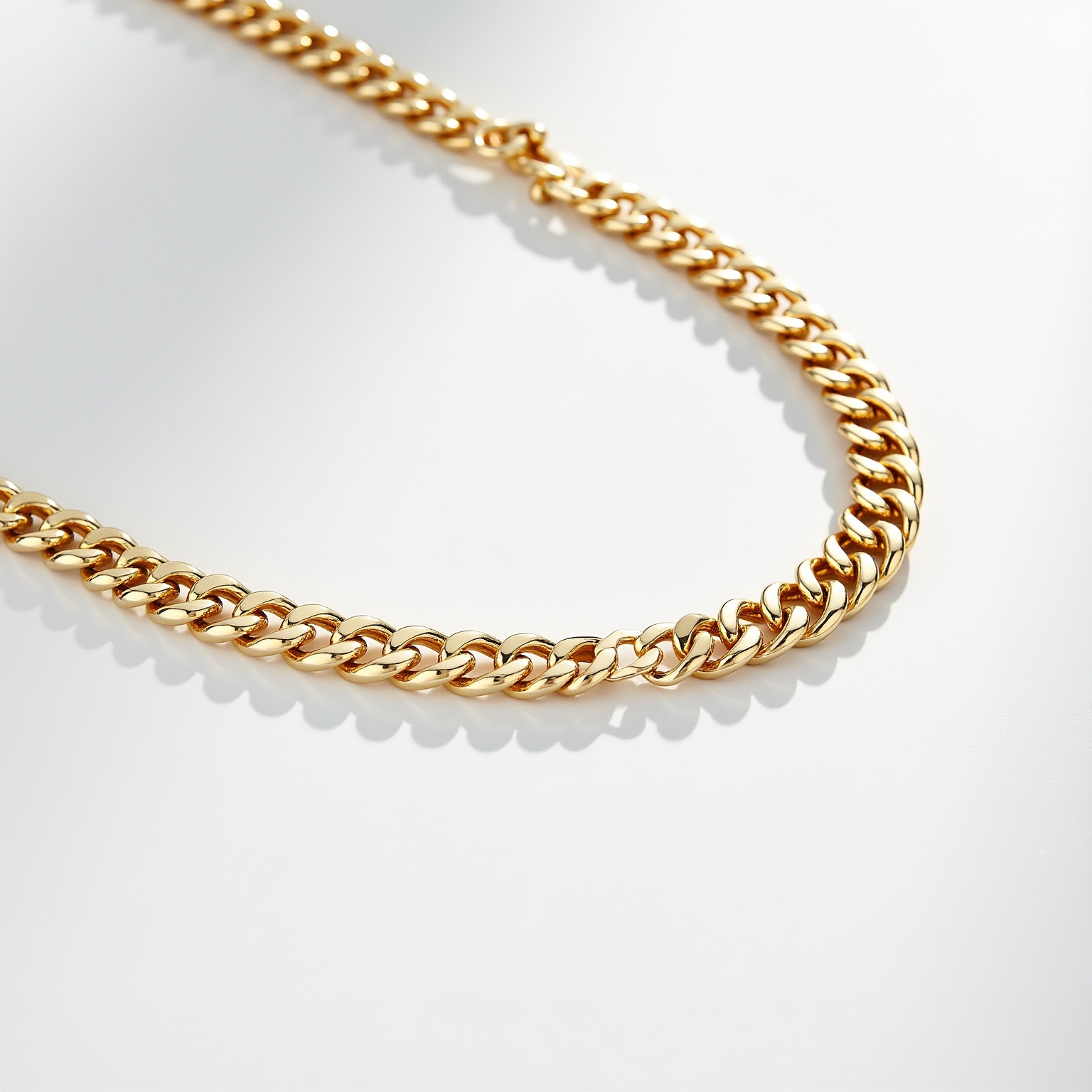 Colar Elo Triplo Folheado a Ouro 18K - Unissex
